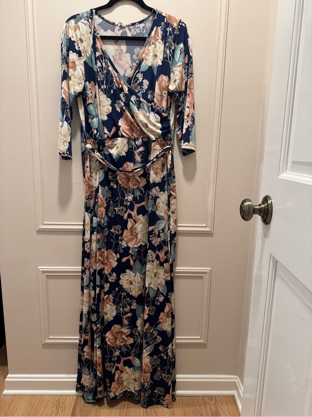 Pinkblush Maternity/Nursing Floral Wrap Maxi Dress